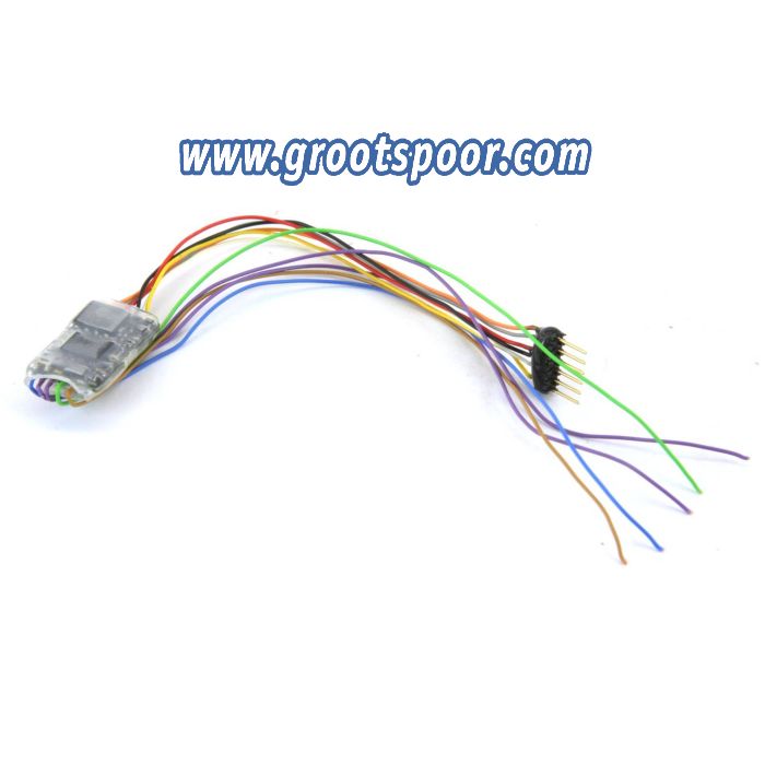 Zimo MS490F Sounddecoder, 23x9x4mm, 1 W, 0,8 A, NEM 651 an Drähten