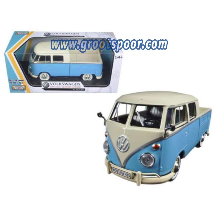 GSDCCmax 00079343crbl 	 1/24 Volkswagen Type 2 (T1) Pickup, cream/blue 2-tone