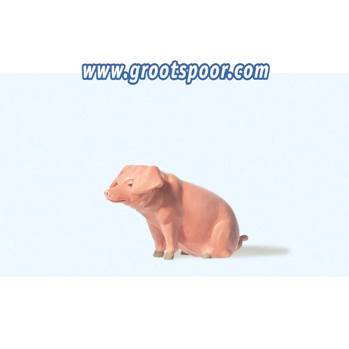 Preiser 47047 Schwein sitzend 1:25