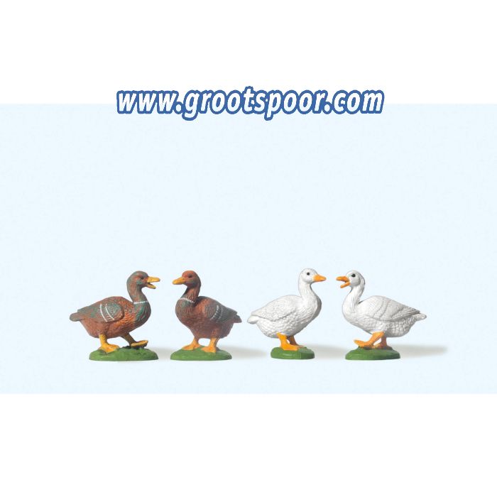 Preiser 47077 4 Enten 1:25