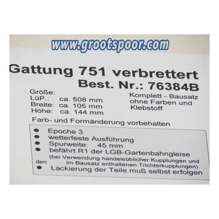 Bausatz 76384B Gepäckwagen der DR Gattung 751 verbrettert - sku: 20191004024105 - Neu - Bild 5