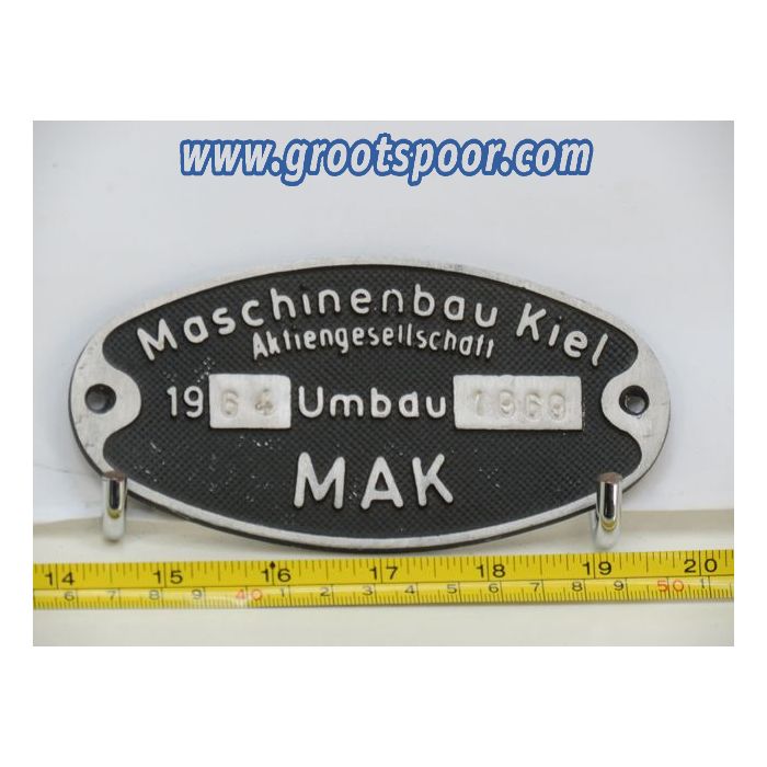 EisenbahnSchild MAK Maschinenbau Kiel