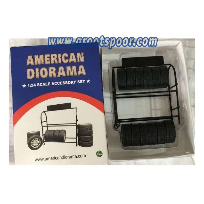 GSDCCad 00077530 1/24 Metal Tire Rack