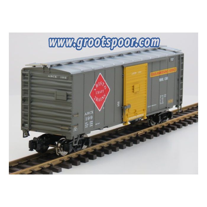 Aristo Craft Trains 46099 Maintenance of Way Boxcar 1999 Club car , Metallrader, met Klauw-koppelingen