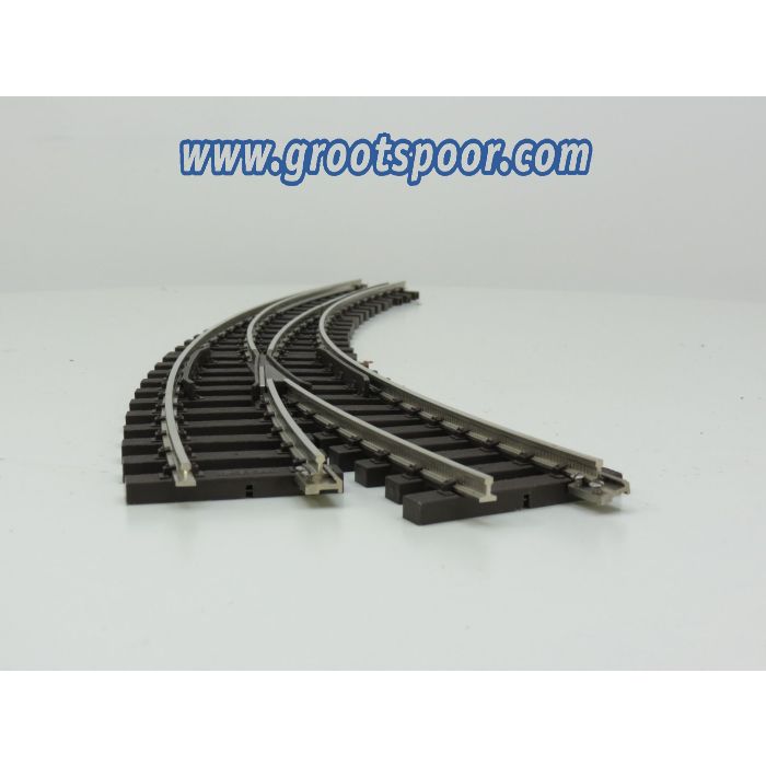 PIKO 35224, G-Bogenweiche R3 - R5 links Vernickeld