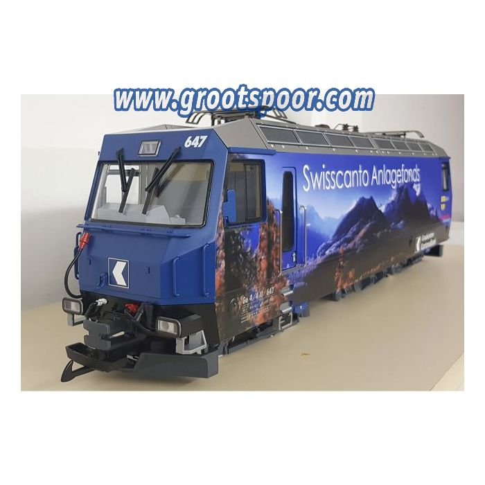 RhB Elektrolok nr 647, “ Grüsch mit Swisscanto Werbung