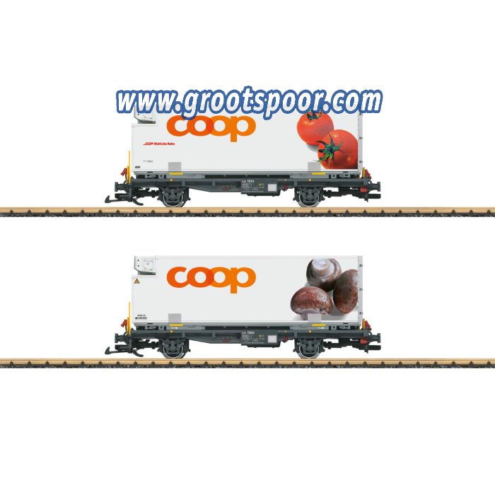 LGB 45888 RhB Containerwagen Set “coop®“ Metallrader - sku: 20250904041123 - Neu - Bild 2