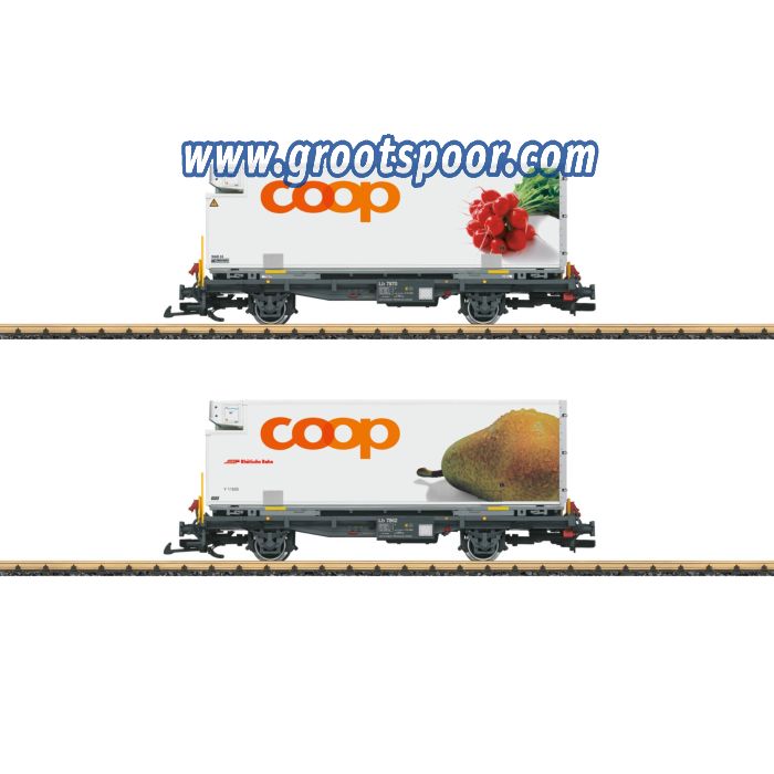 LGB 45889 RhB Containerwagen Set "coop®" Metallrader - sku: 20260116013454 - Neu - Bild 2