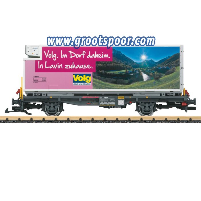 LGB 46896 RhB Containerwagen Volg Y 11601 Metallrader