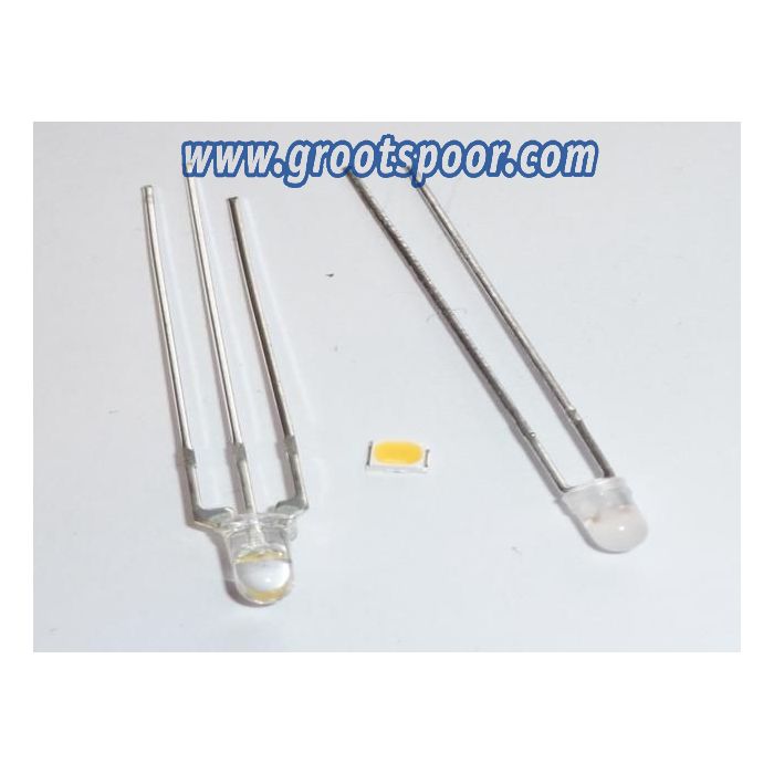DIETZ D-LED-3-W LED 3mm bedrahtet, warmweiss
