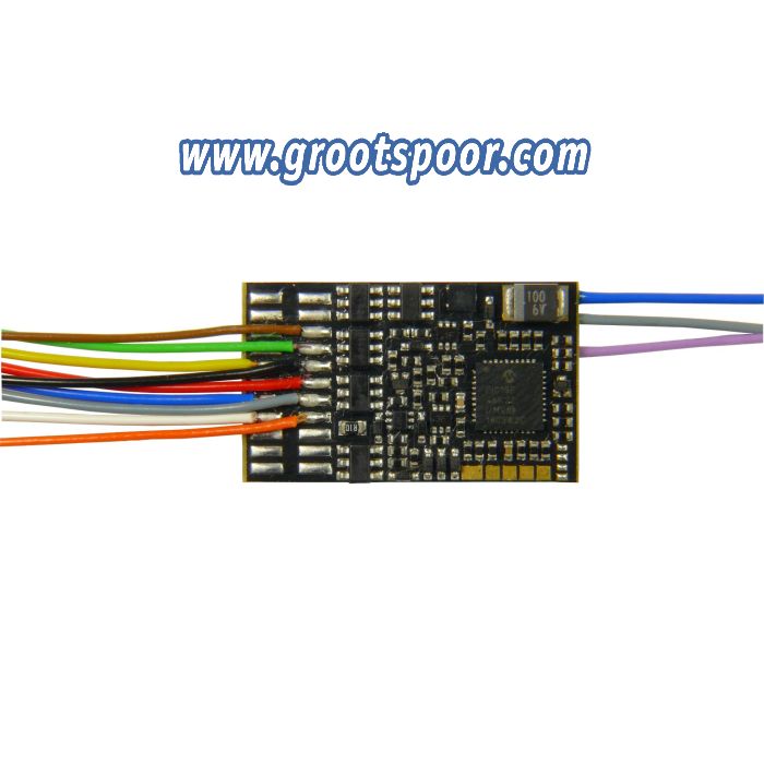ZIMO MX635V Decoder – 26 x 15 x 3,5 mm – 1,8 A – offene Anschlussdrähte