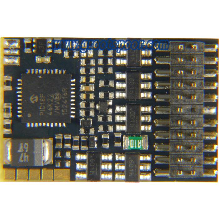 ZIMO MX637P22 Decoder – 22 x 15 x 3,5 mm – 1,2 A – PluX22 Schnittstelle