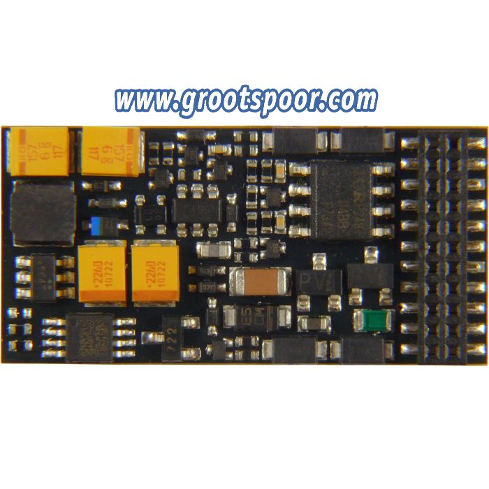 ZIMO MX644D Sound-Decoder – 30 x 15 x 4 mm – 1,2 A – 8 FA – 21MTC Schnittstelle