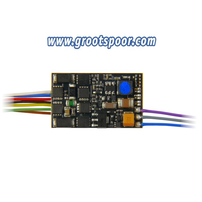 Zimo MX675V Funktionsdecoder, 25x15x4mm, 1,8 A, 10 FA offene Kabelenden