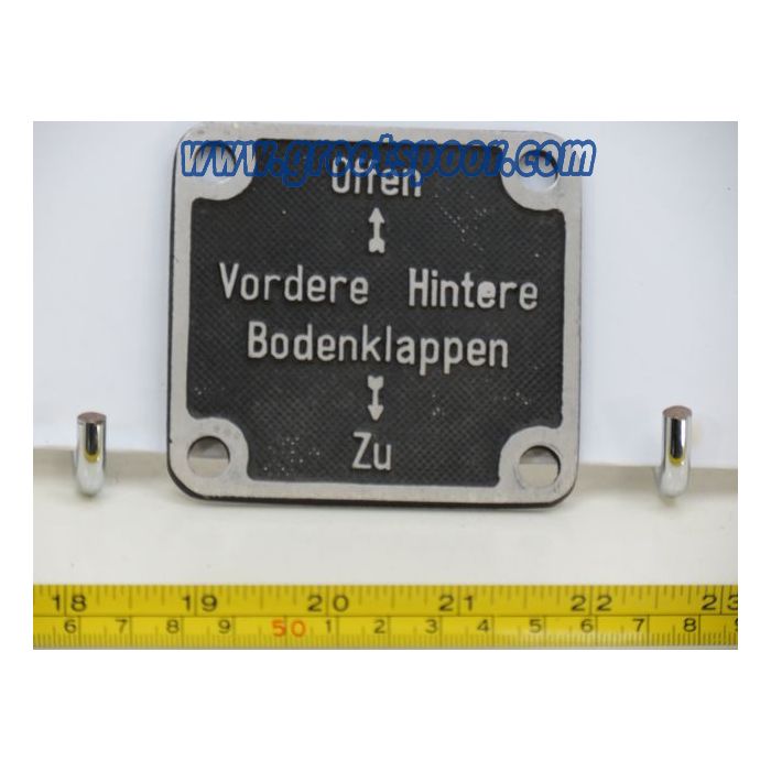 EisenbahnSchild  Vordere Hintere Bodenklappen Offen / Zu