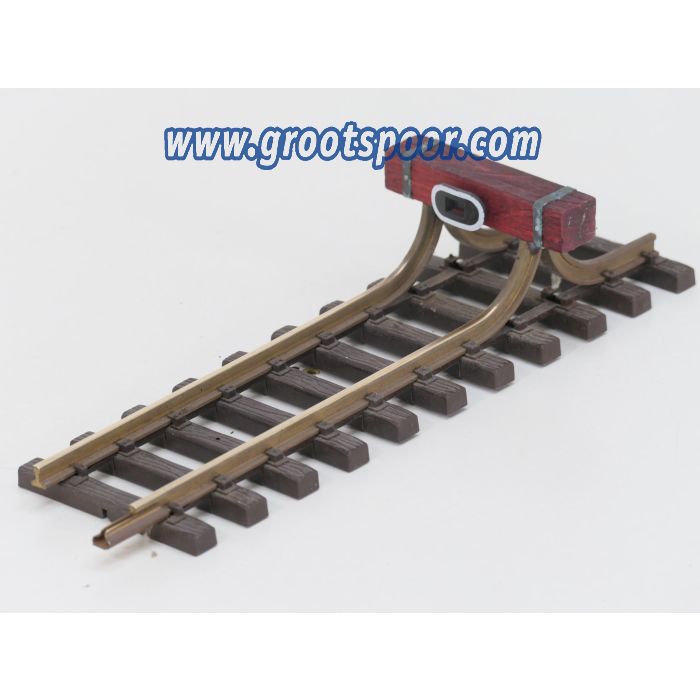 Klein-Serie Oldtimer Stootblok met echt hard-houten stootbalk