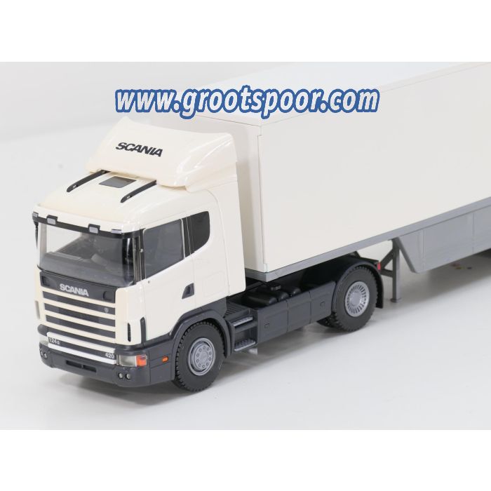 EMEK Witte Scania  124G 420 met losse witte trailer - sku: 20241128031308 - Gebruikt - Goede staat - Afbeelding 2