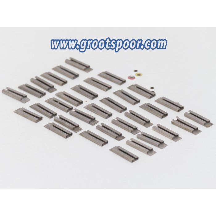 THIEL 146 Set 32x Schienenverbinder Nickel L= 24 mm, Gebruikt
