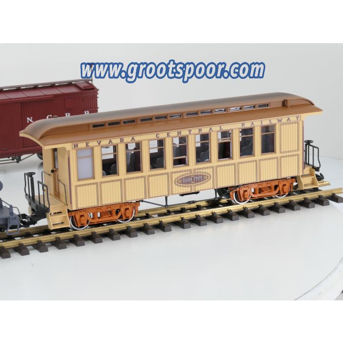 LGB 20284 + 36830 + 36831 + 48676 Nevada Central Railroad Steam train Set