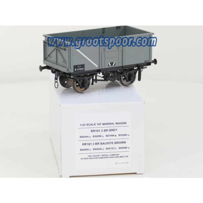 Accucraft 1/32 scale 16T Mineral wagon RR101.3 BR Grey # B67066