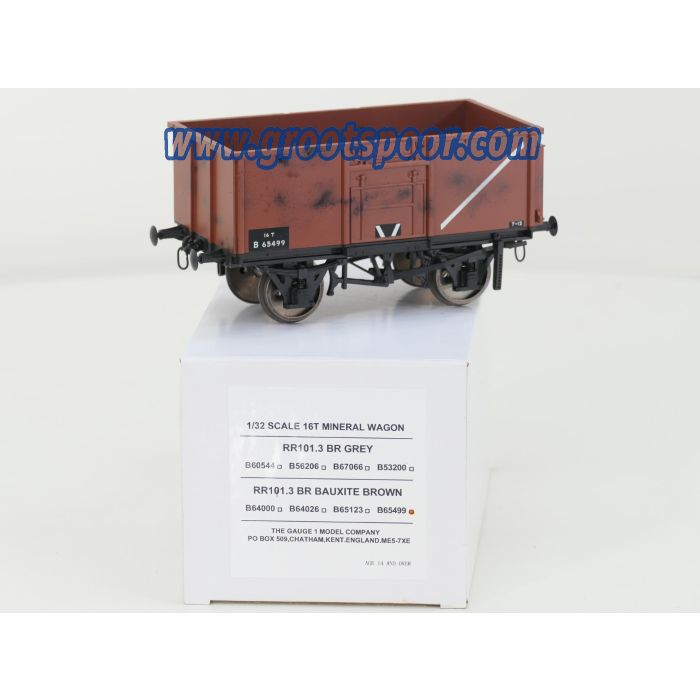 Accucraft 1/32 scale 16T Mineral wagon RR101.3 BR Bauxite Brown # B65499