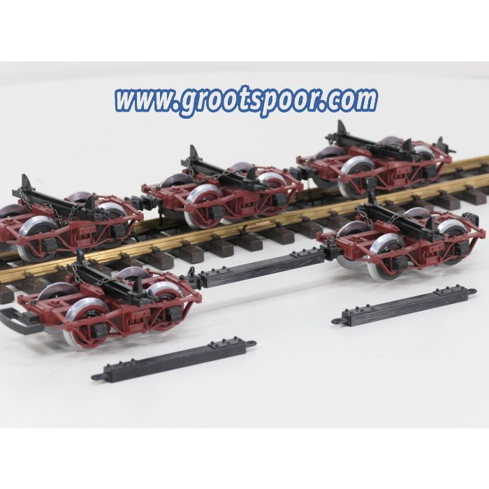 LGB 41770 Trucks, rostrot, 6 Stück, Metallrader