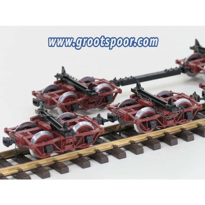 LGB 41770 Trucks, rostrot, 6 Stück, Metallrader