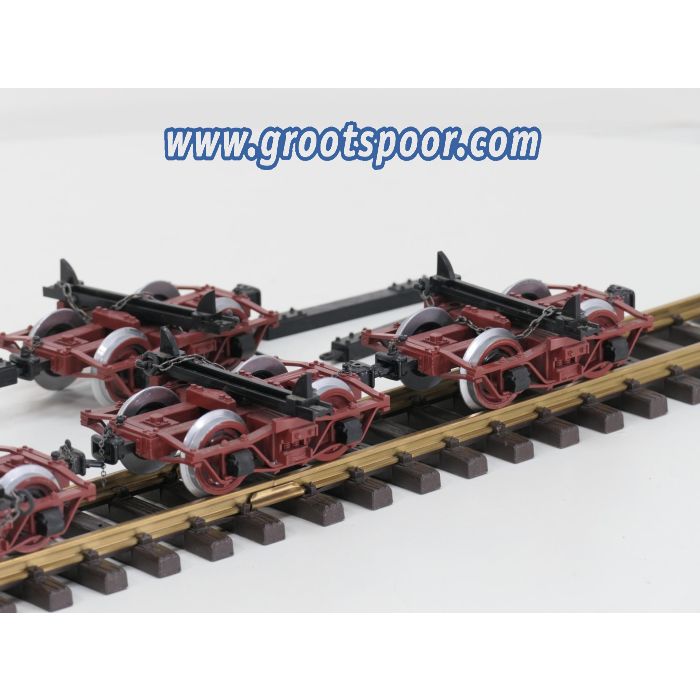 LGB 41770 Trucks, rostrot, 6 Stück, Metallrader