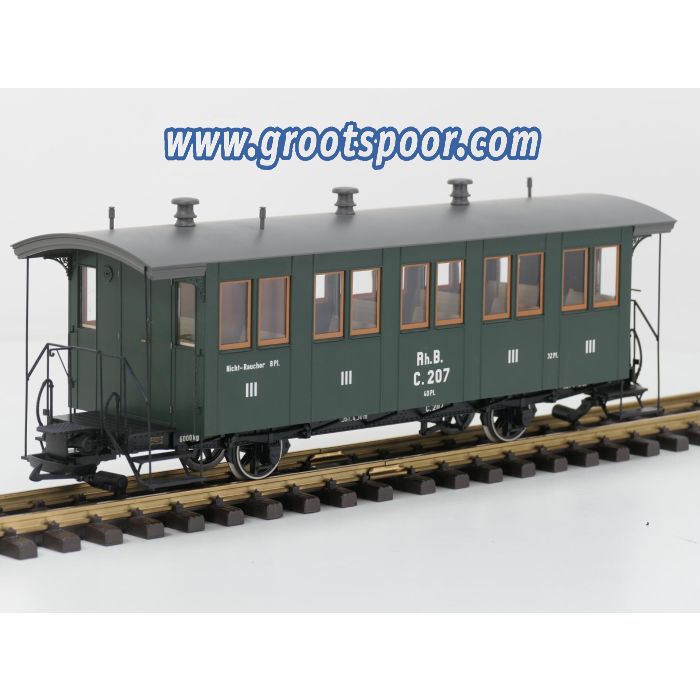 BRAWA 15002 Rhb C. 207 Personenwagen, Metallrader, Innenbeleuchtung