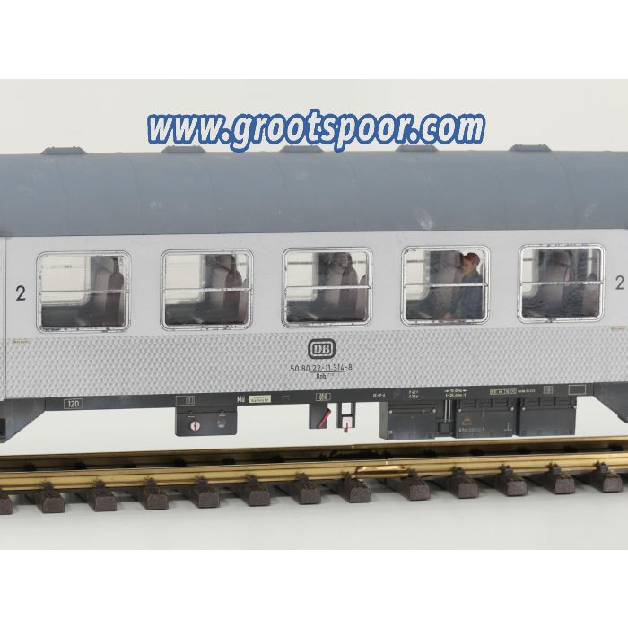 PIKO 37620 G-Nahverkehrswg. Bnb 720 2.Klasse Silberling Nr. 50 80 22-11 314-8 DB 4x Kugellager Metallrader, Innenbeleuchtung, 6 Figuren, Gesupert, Gealtert.