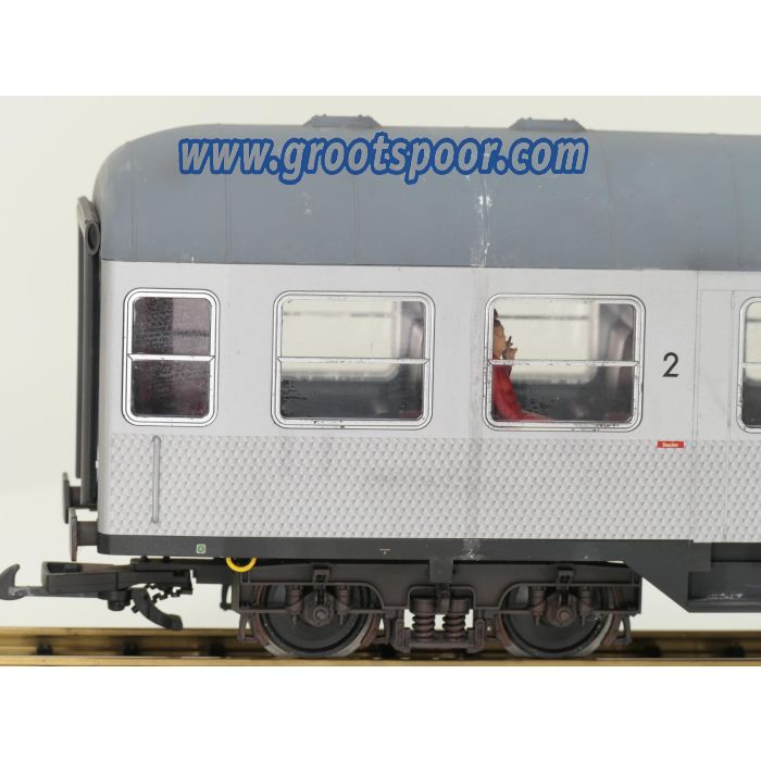 PIKO 37620 G-Nahverkehrswg. Bnb 720 2.Klasse Silberling Nr. 50 80 22-11 314-8 DB 4x Kugellager Metallrader, Innenbeleuchtung, 6 Figuren, Gesupert, Gealtert.
