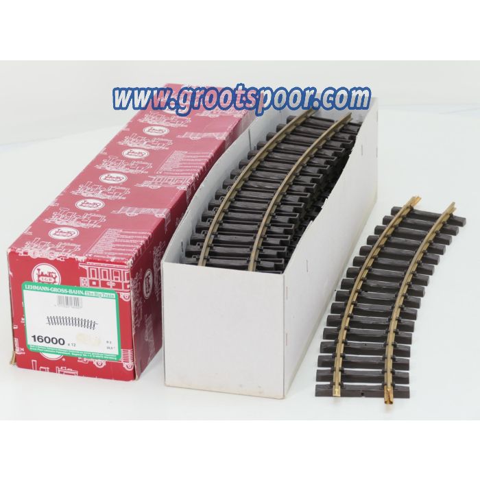 LGB 16000 Doos 12St. Gebogenes Gleis,R3,22.5 Grad