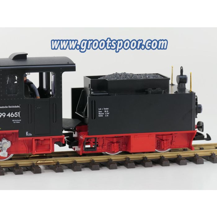 LGB 23262 DR 99 4651 Schlepptender-Dampflok,Digitaal, Sound