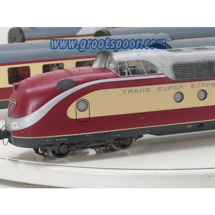 PIKO XL Set 37320, 37640 & 37641 Dieseltriebwagen VT 11.5 DB III, 3-tlg. & 2 Extra Wagen,Digitaal, Sound, Dampf, Figuren, Licht
