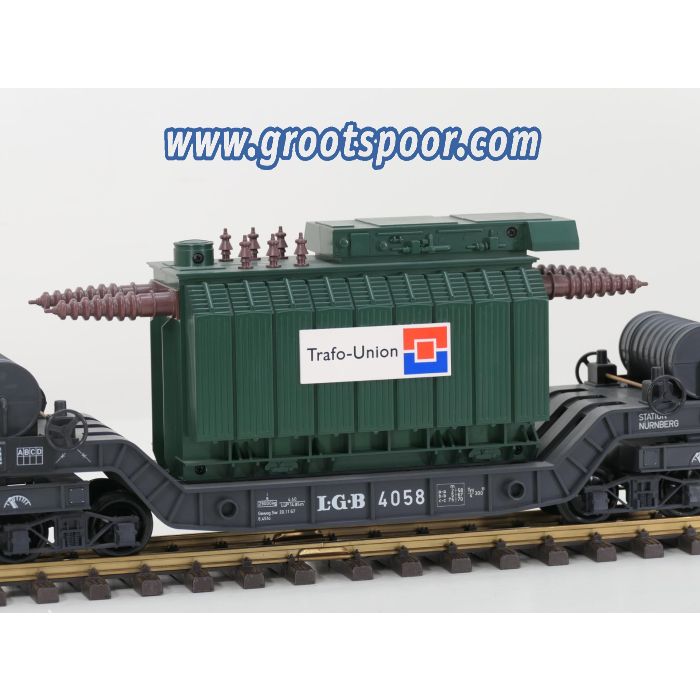 LGB 4058 Tiefladewagen mit Trafo Union