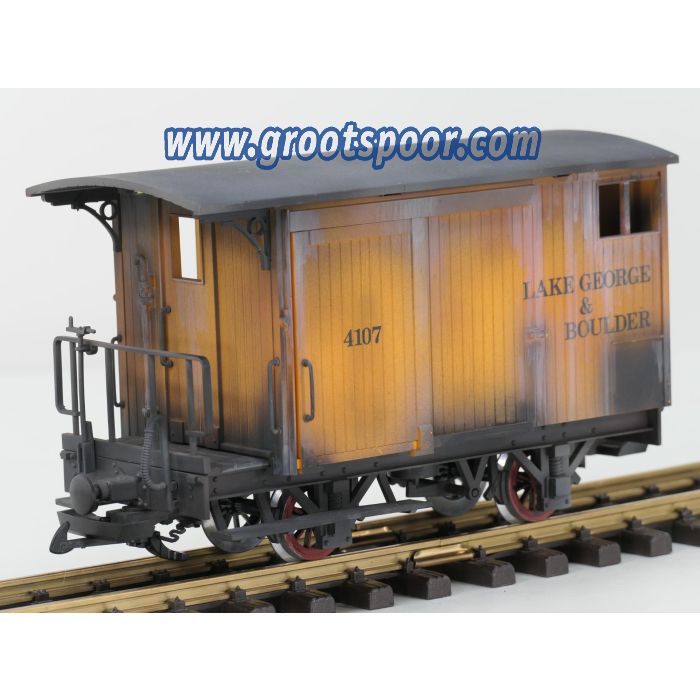 LGB 94017 Lake George & Boulder goederenwagen 4107, Superung und Alterung, Metallrader