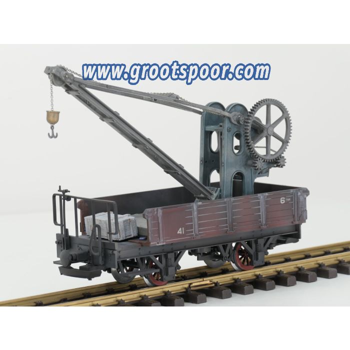 Roco H0 - Kraanwagen met bijwagen van de NS