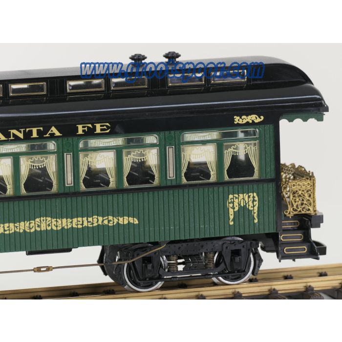 Aristo Craft Trains Santa Fe Personenwagen, Metallrader, Innenbeleuchtung