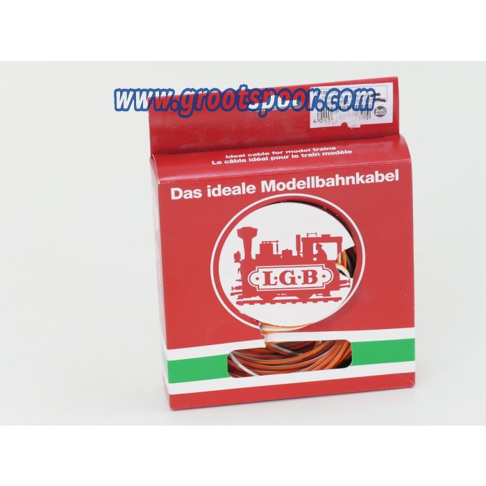 LGB 50130 Doppellitze, orange/weiß, 15 m