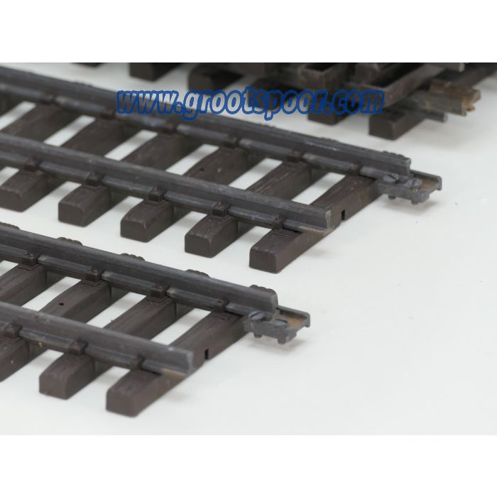 LGB 10000 Set 12 St. Gerades Gleis, 300mm, Buiten gebruikt, Ongepoetst, Met Schroefbare railverbinders
