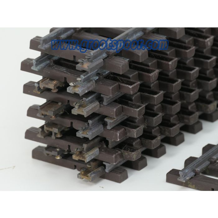 LGB 10000 Set 12 St. Gerades Gleis, 300mm, Buiten gebruikt, Ongepoetst, Met Schroefbare railverbinders