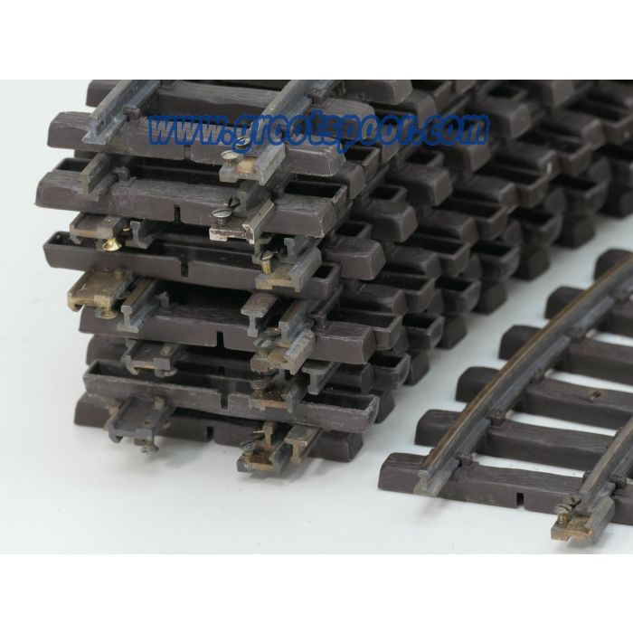 LGB 11000 Set 12St. Gebogenes Gleis, R1,30 Grad, Buiten gebruikt, Ongepoetst, Met Schroefbare railverbinders