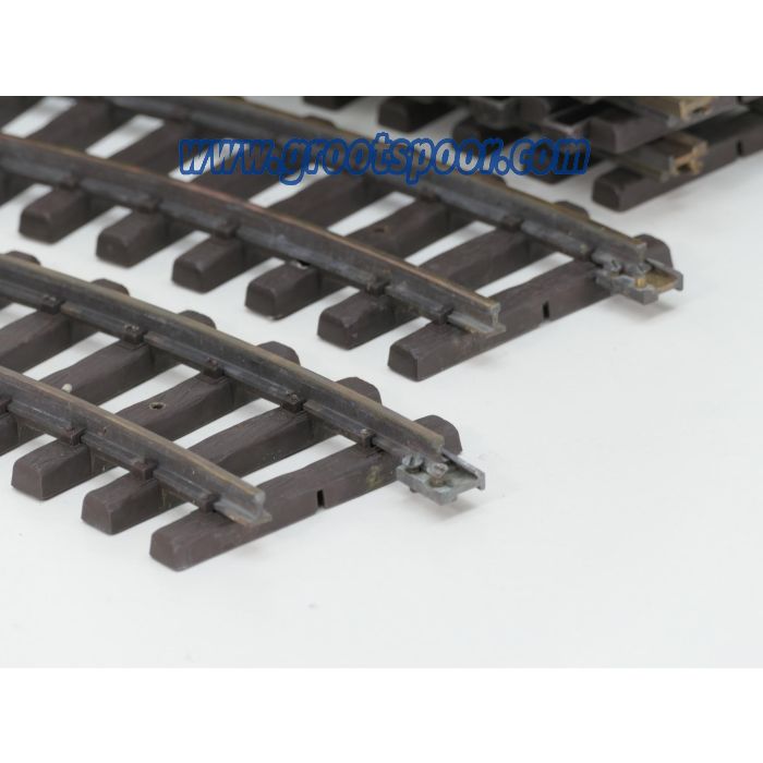 LGB 11000 Set 12St. Gebogenes Gleis, R1,30 Grad, Buiten gebruikt, Ongepoetst, Met Schroefbare railverbinders