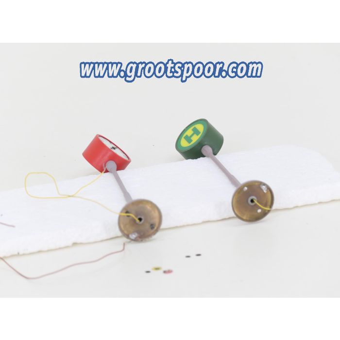 Set : Haltepaal en klok beide met verlichting H= 13 cm