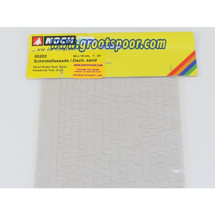 NOCH 55202 Schindelfassade Dach, Sand 60 x 18cm