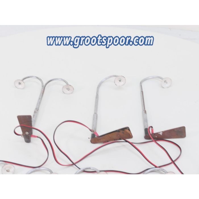 Straatlantaarn set Metaal, 6x Enkele lamp, 1x dubbele licht mast