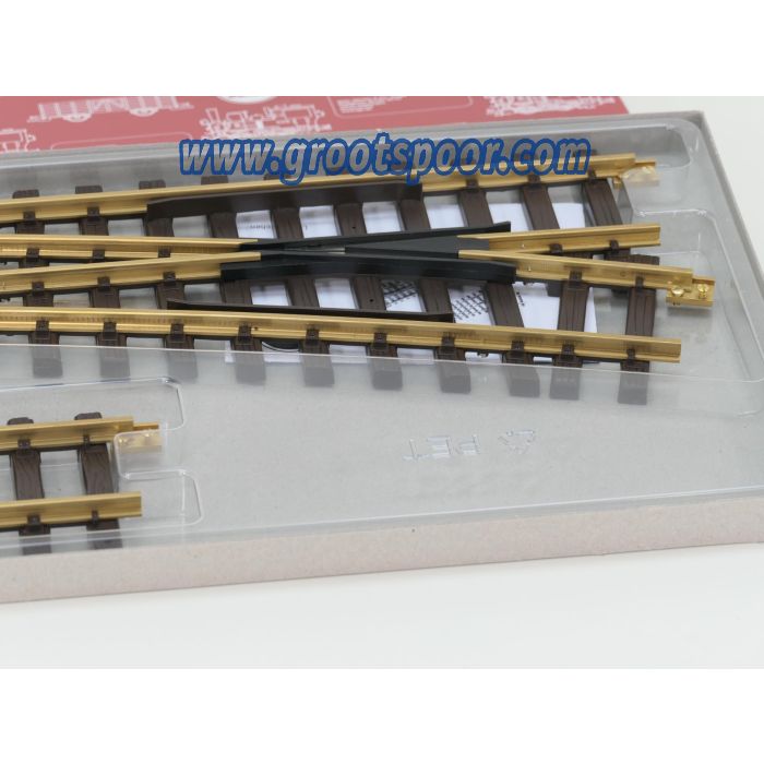 LGB 18050 Handweiche, rechts, R5, Met Schroefbare railverbinders