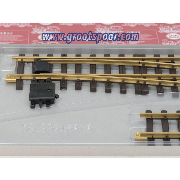 LGB 18050 Handweiche, rechts, R5, Met Schroefbare railverbinders