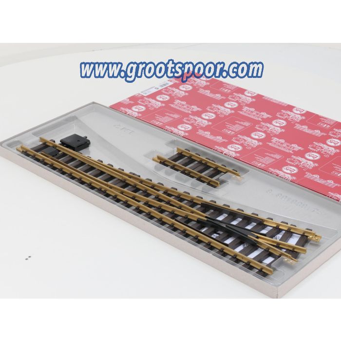 LGB 18150 Handweiche, links, R5, Met Schroefbare railverbinders