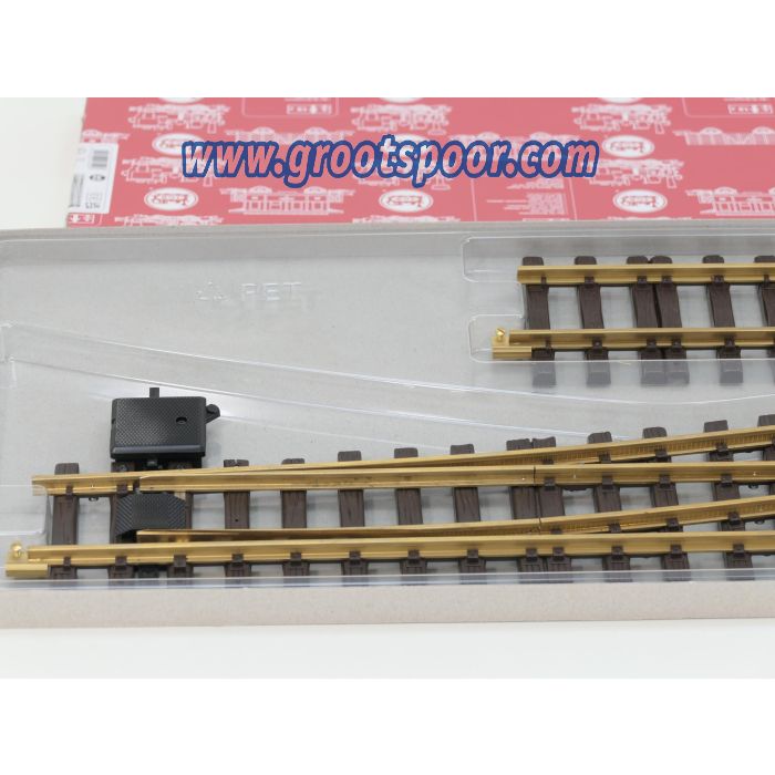 LGB 18150 Handweiche, links, R5, Met Schroefbare railverbinders